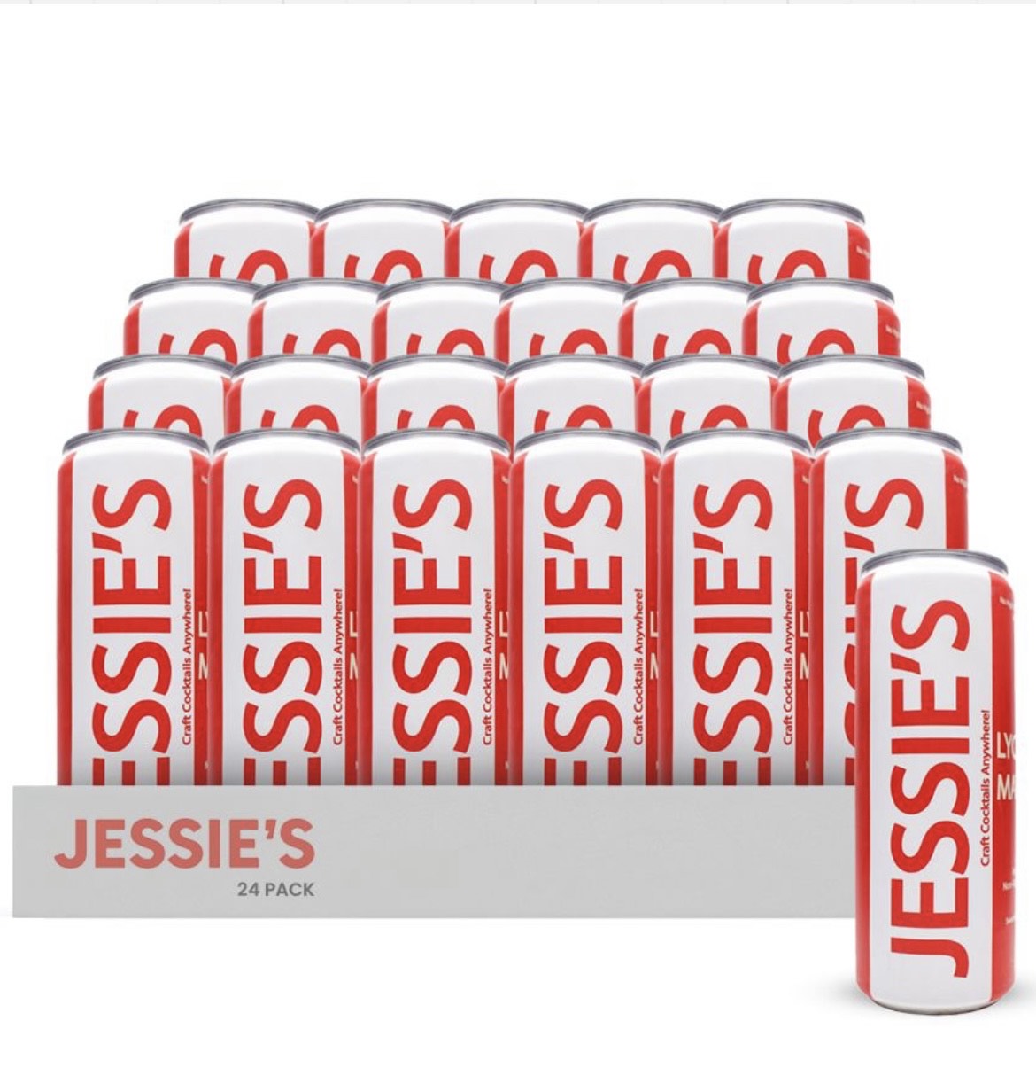 Jessie's Craft Mocktail-Lychee Martini 12 oz cans-24 pack