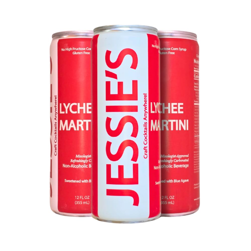 Jessie's Craft Mocktail-Lychee Martini 12 oz cans-24 pack
