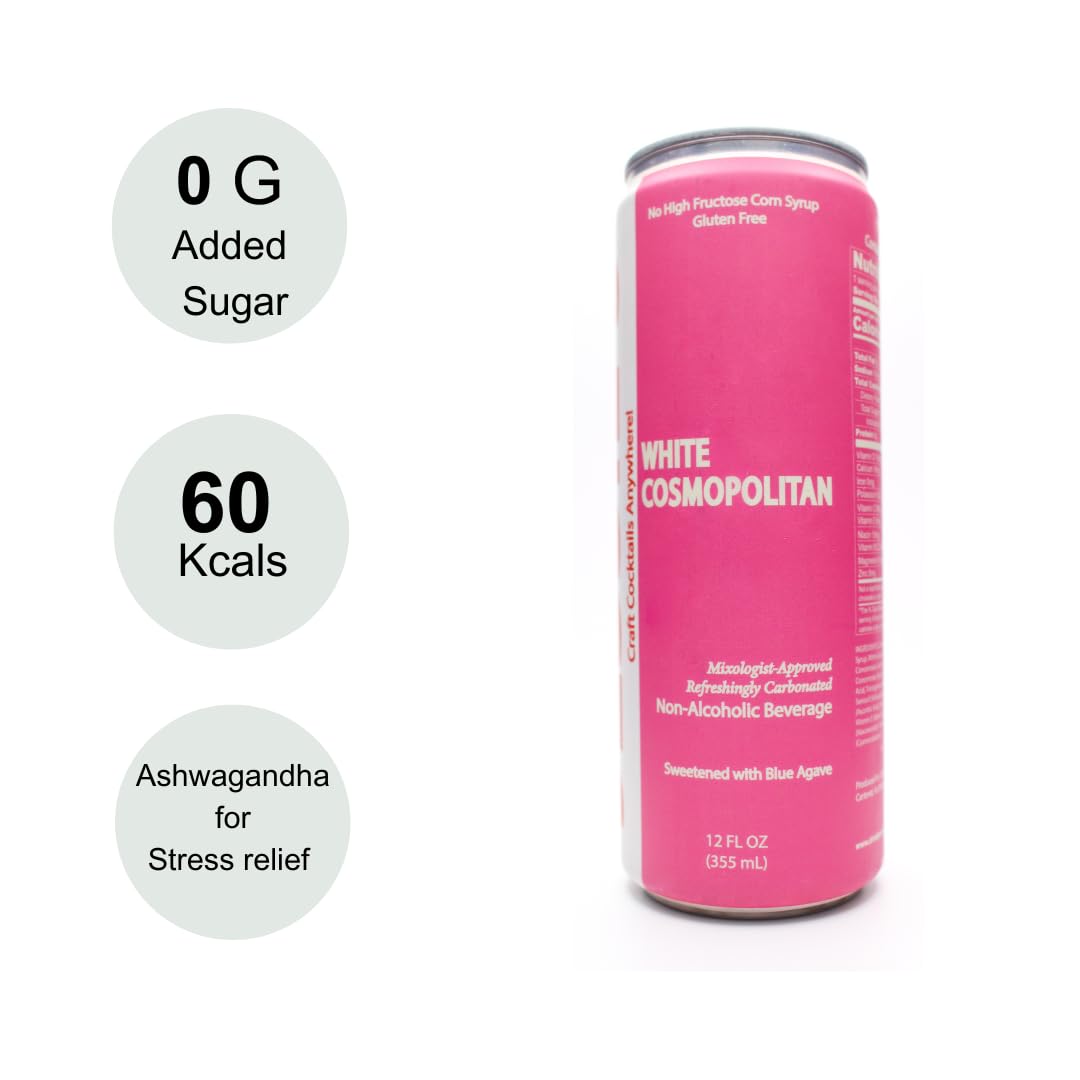 Jessie's Craft Mocktail-White Cosmo 12 oz cans-24 pack